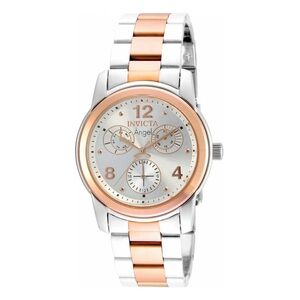 Women's 'Angel' Quartz Chronograph Stainless Steel Watch (Silver &Rose Gold)